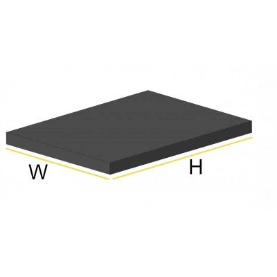 Ark af PE-skum på mål 560x560 30mm Schwarz