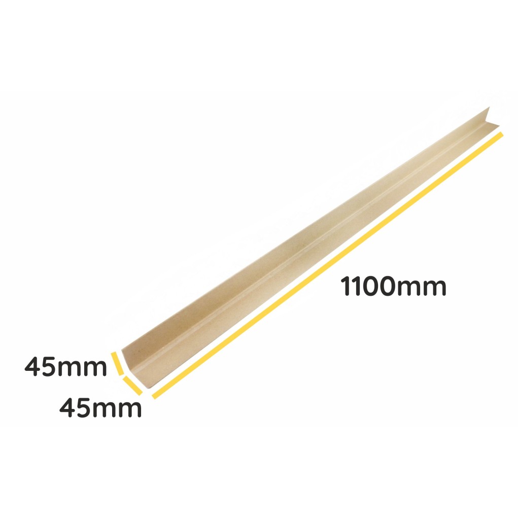 Angle bracket made of solid cardboard profile V 45x45x3mm length 1100mm