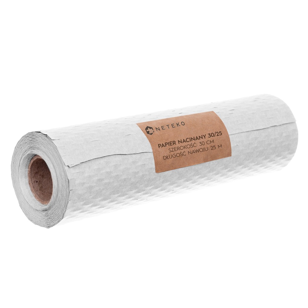 Papier blanc incisé en rayon de miel pour emballage 30cm x 25mb