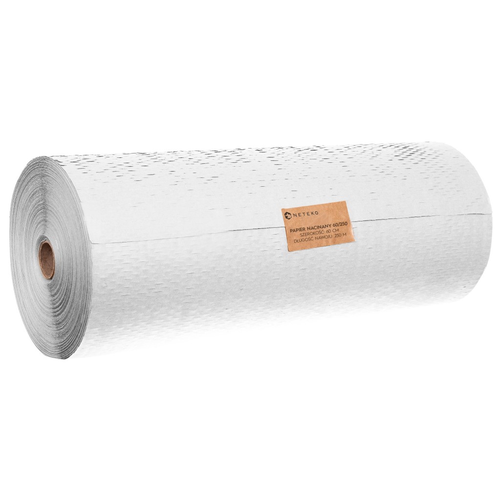 Papier blanc découpé en nid d'abeille pour emballage 60cm x 250mb