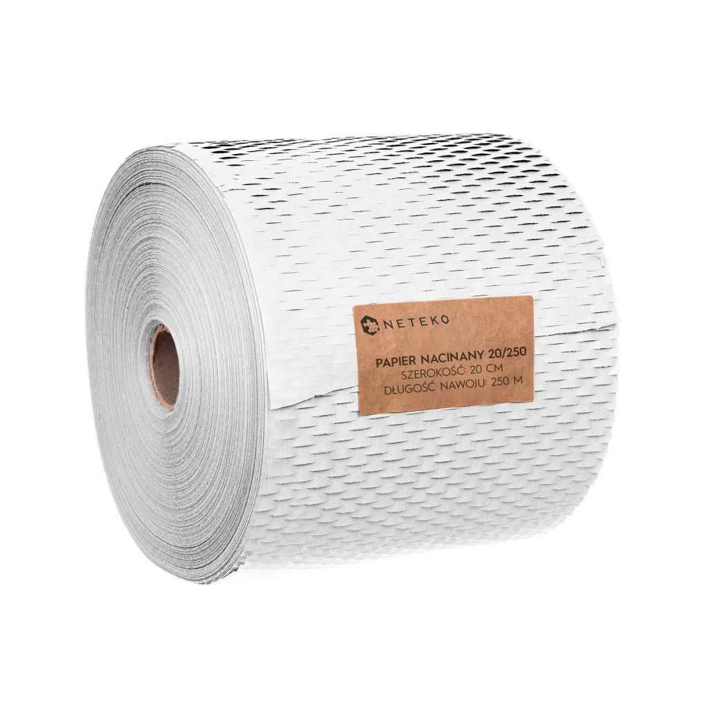 Papier blanc découpé en rayon de miel pour emballage 20cm x 250mb