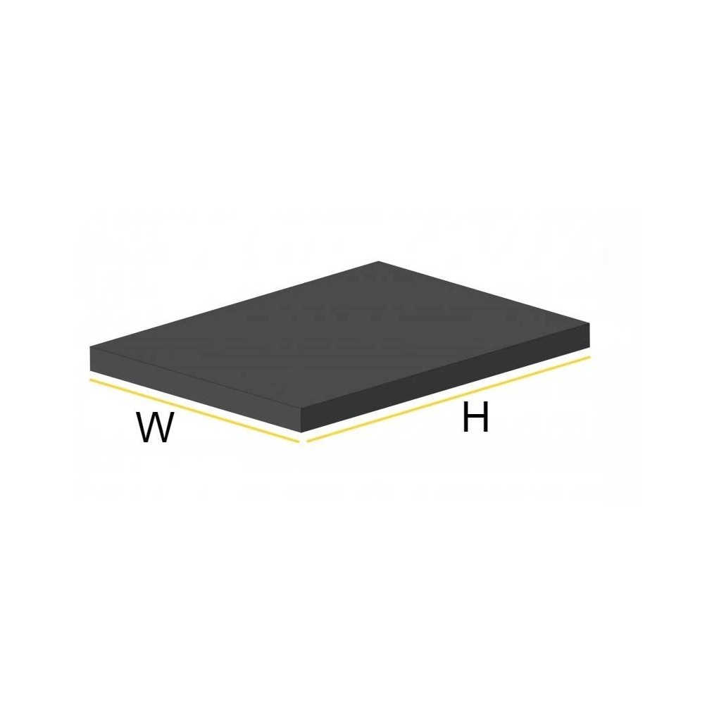 Ark af PE-skum på mål 595x250 50mm Zwart