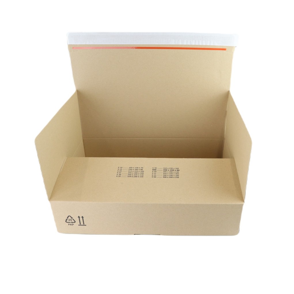 349x246x76 Verzenddoos met automatische bodem SendBox S46 ECO