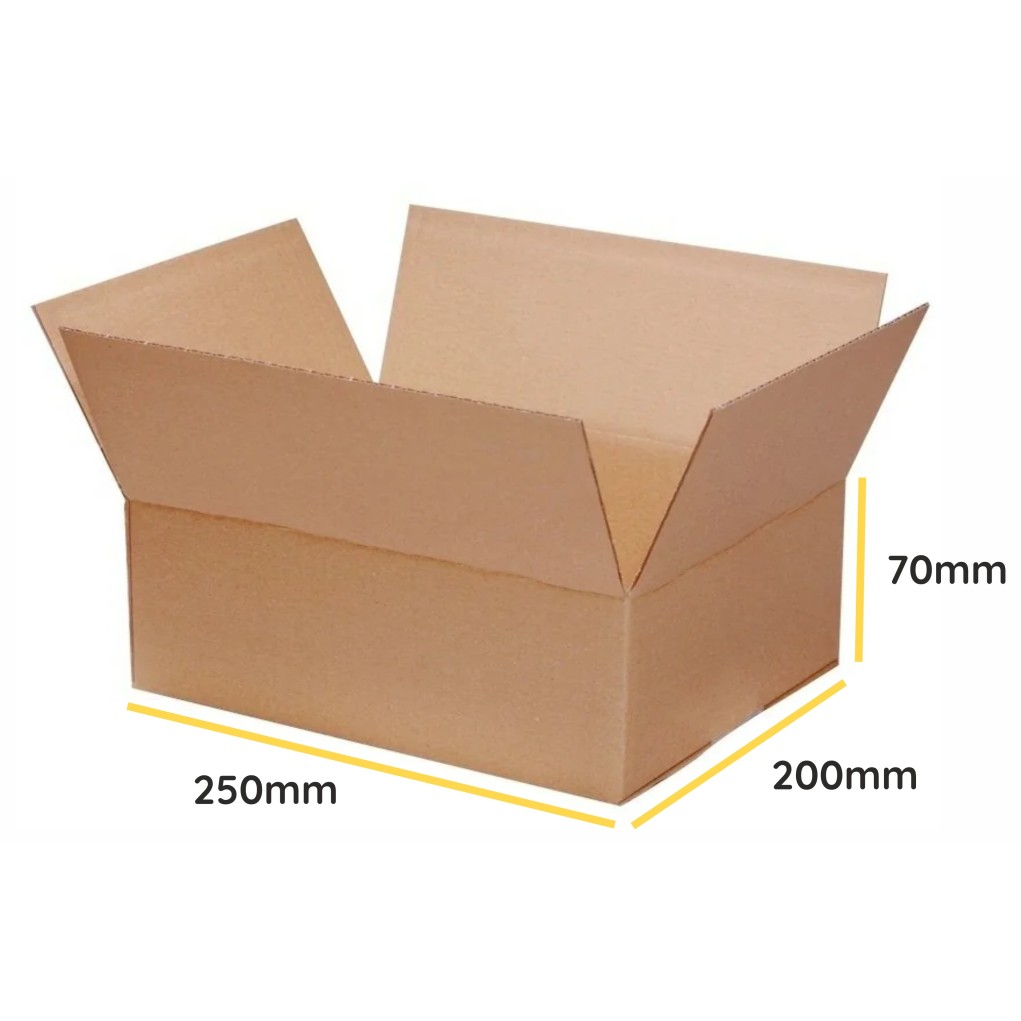 Brown flap box K240 250x200x70