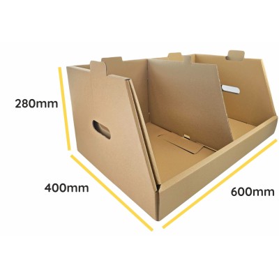 Raft de carton Strong cu compartiment 600x400x280 Raft de carton Strong cu compartiment 600x400x280