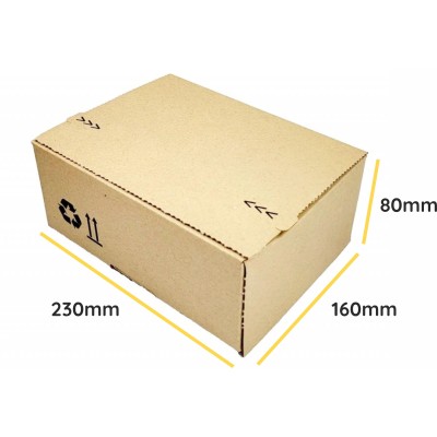 ECO 230x160x80 Pošiljateljska škatla z avtomatskim dnom SendBox S15