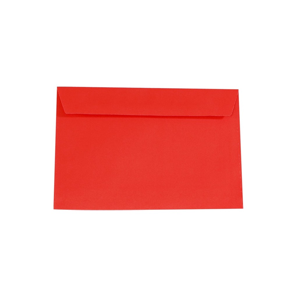 Enveloppe rouge en papier C6 114x162