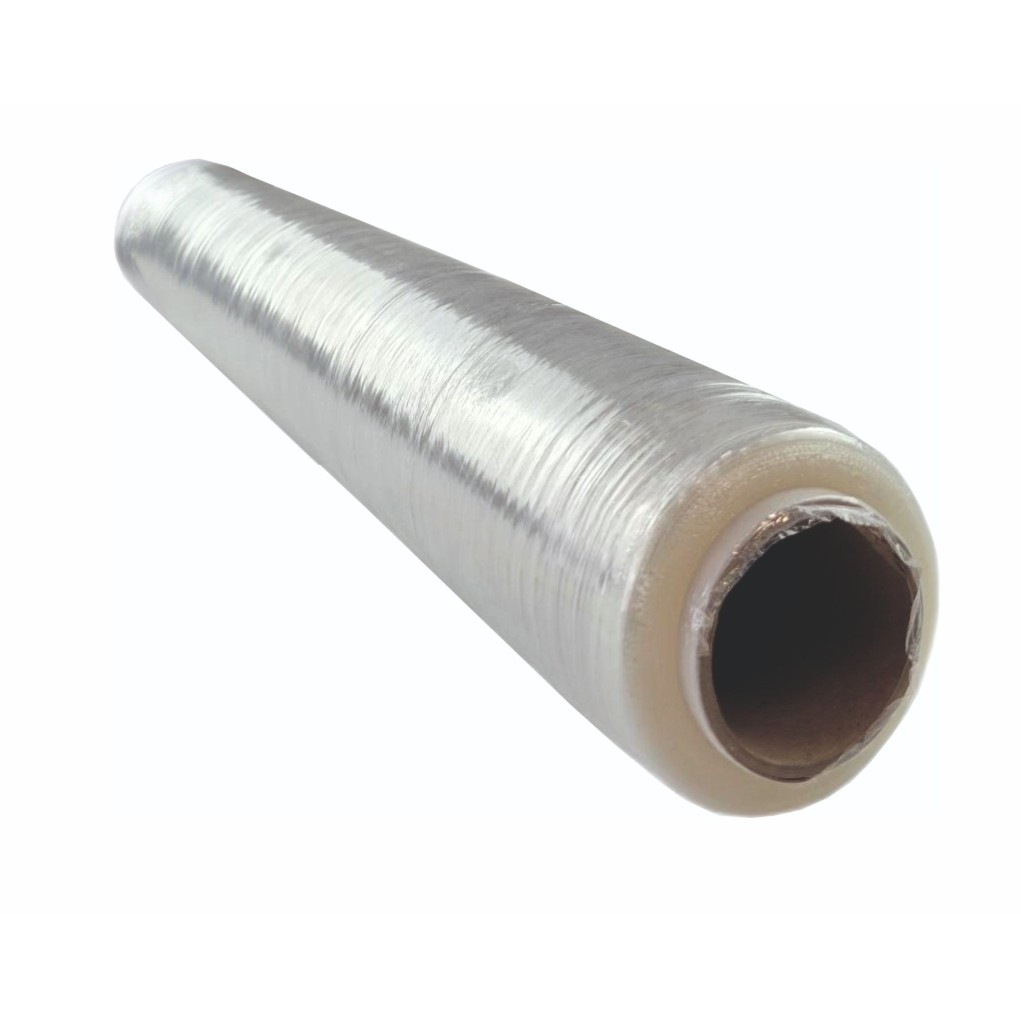 Foglio di plastica trasparente stretch 23mic 1,5kg netto (peso senza rotolo)