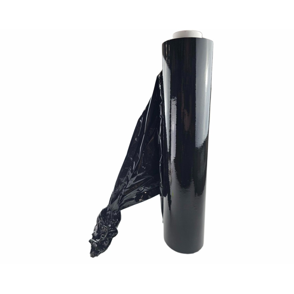 Crna stretch folija 23mic 3kg bruto (težina s rola)
