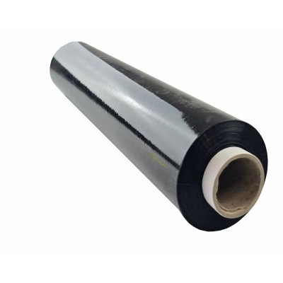 Juoda tempimo plėvelė 23mic 3kg brutto (svoris su ritinėliu)