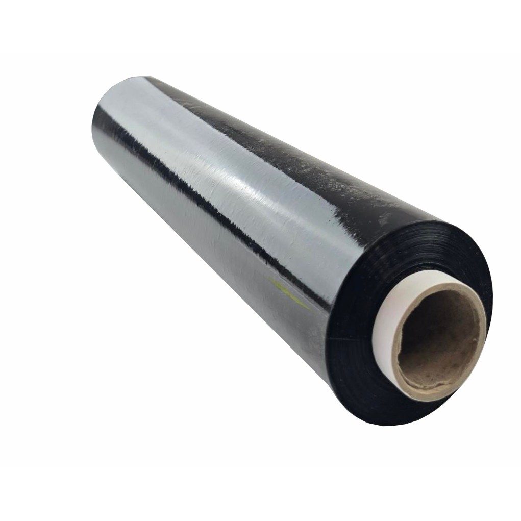 Folie stretch neagră 23mic 3kg net (greutate fără rolă)