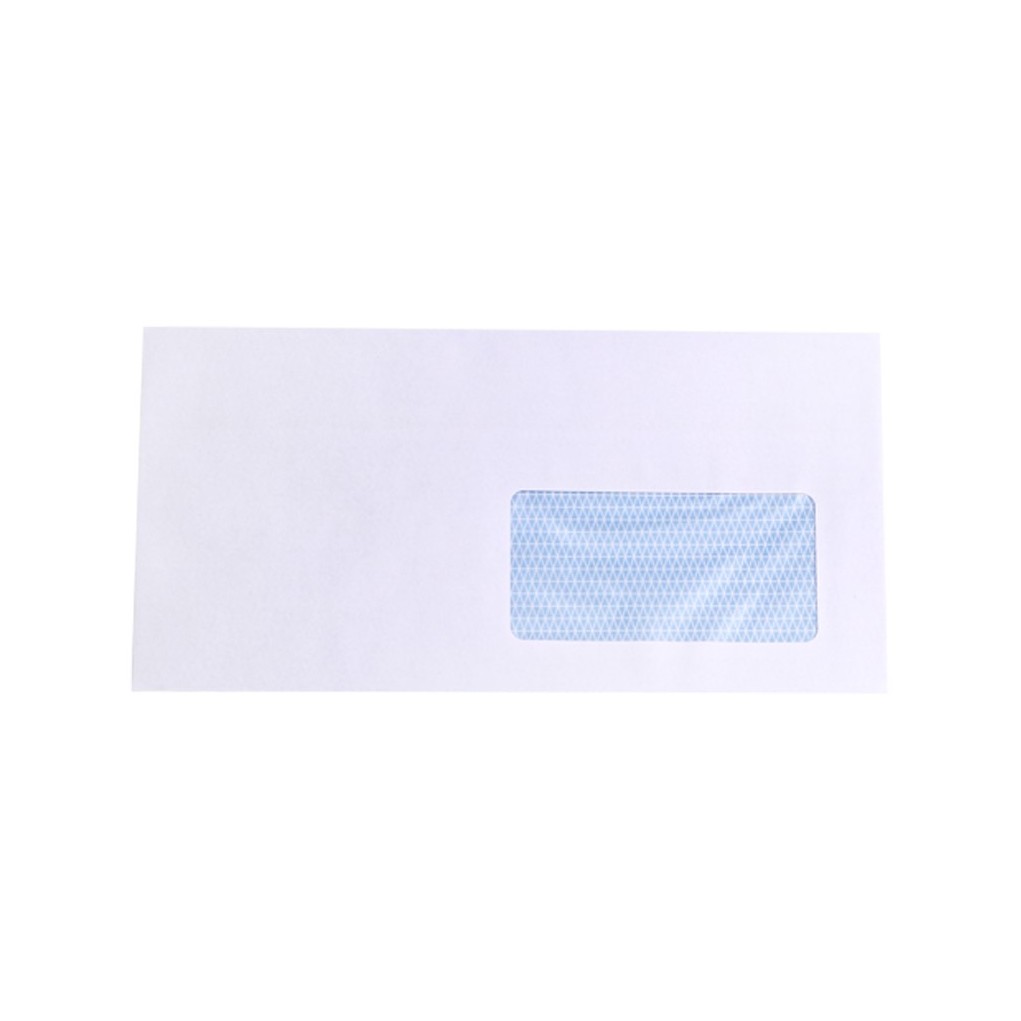 White paper envelope with window and self-adhesive strip DL 110x220