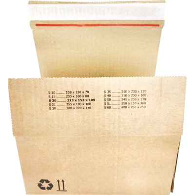 ECO 213x153x109 Verzenddoos met automatische bodem SendBox S20