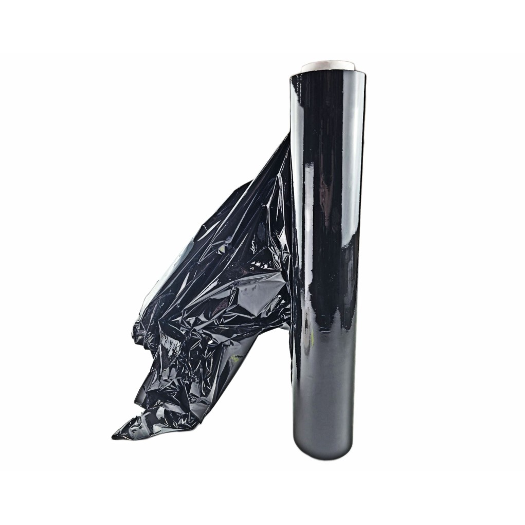Black stretch foil 23mic 1.5kg gross (weight with roll)