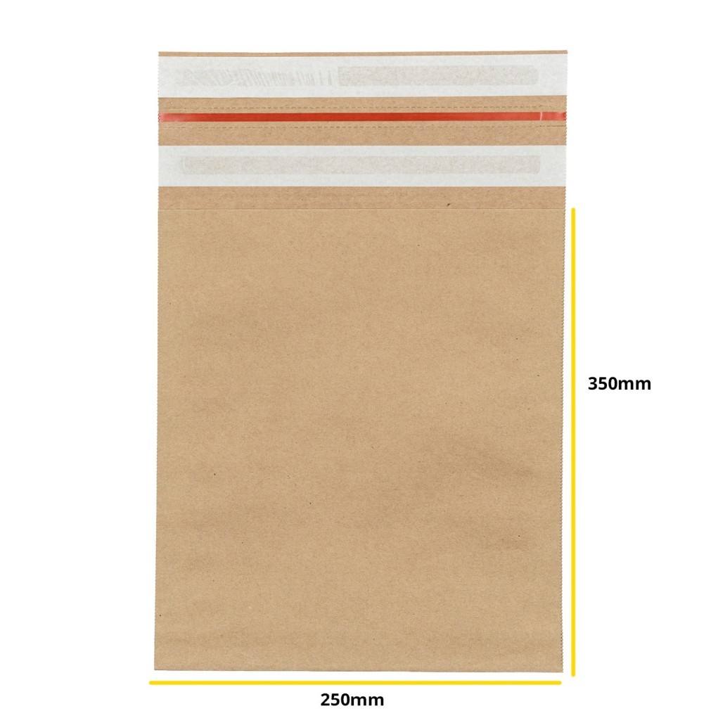 250x350x50 BoxBag E-handelspåse i papper med bottenveck