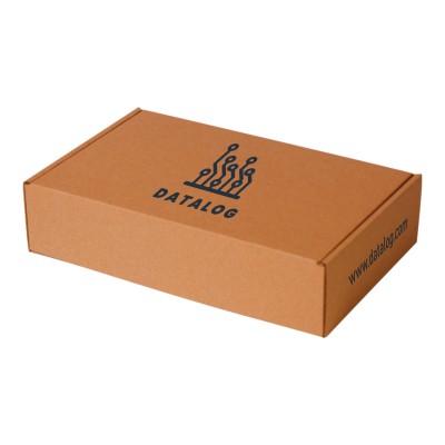 Bruine stijlvolle doos met opdruk 350x250x70