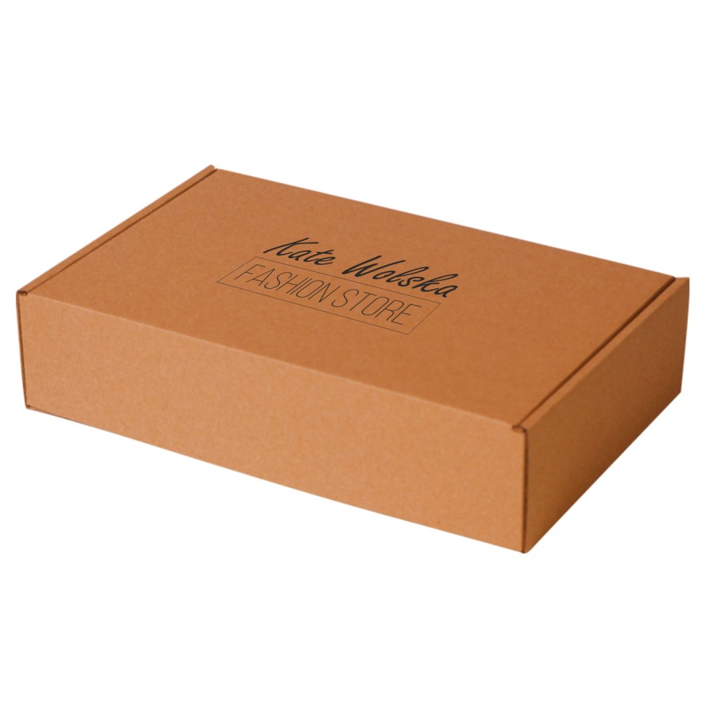 Brown postal box with print D/20S 350x250x70