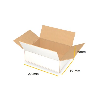 Biały karton klapowy K007 B 200x150x70