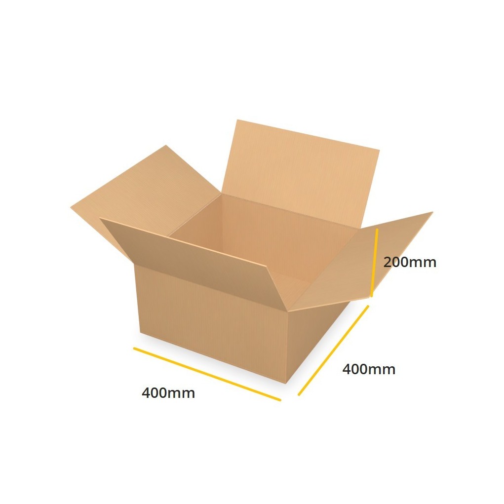 Brązowy karton klapowy K050 B 400x400x200