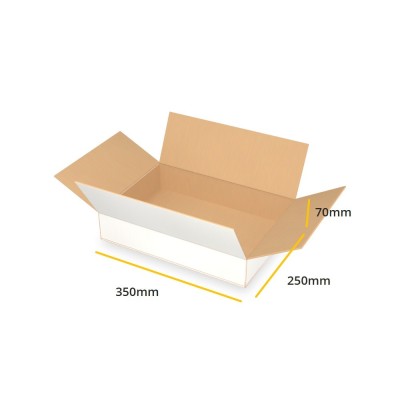 Biały karton klapowy K081 B 350x250x70