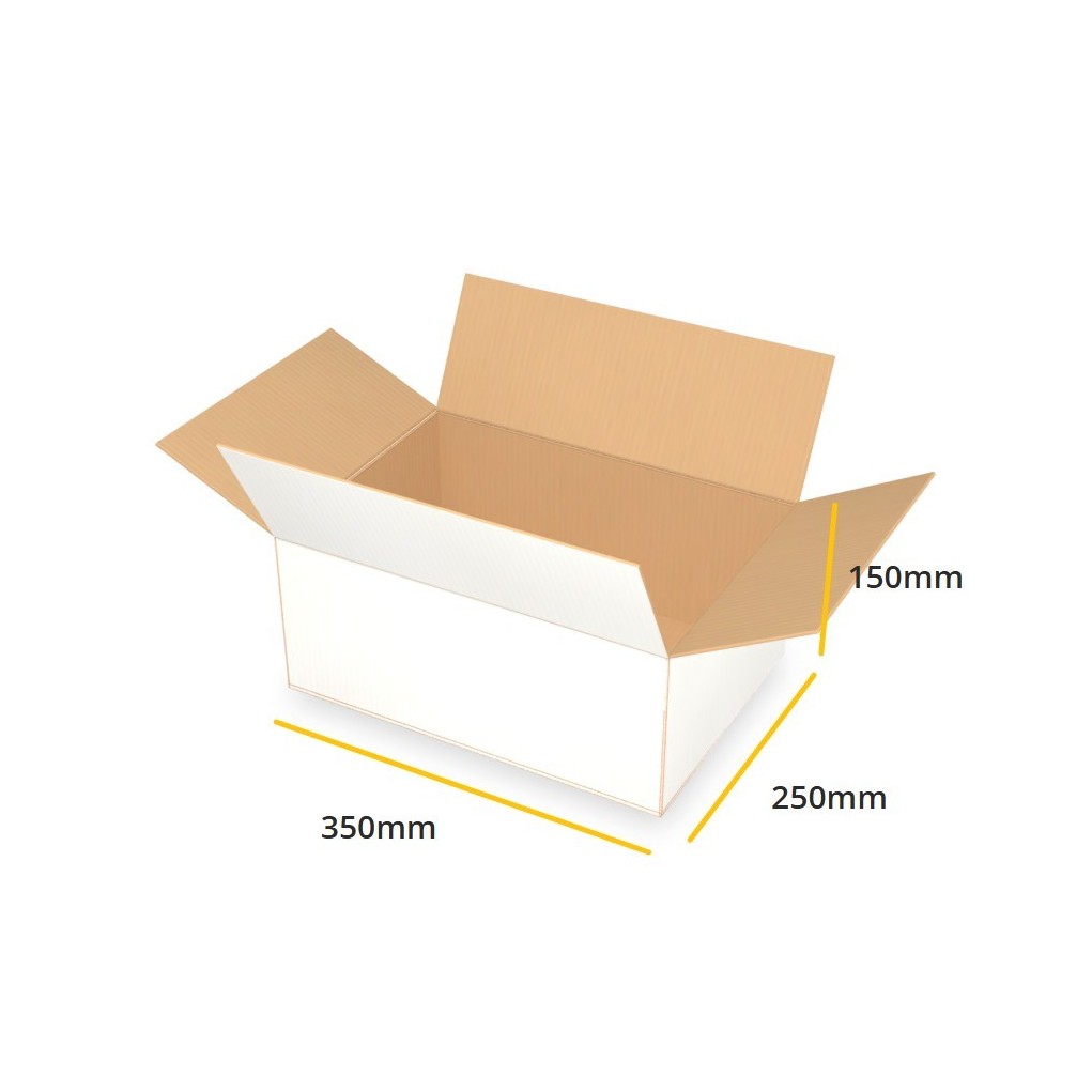 Biały karton klapowy K097 B 350x250x150