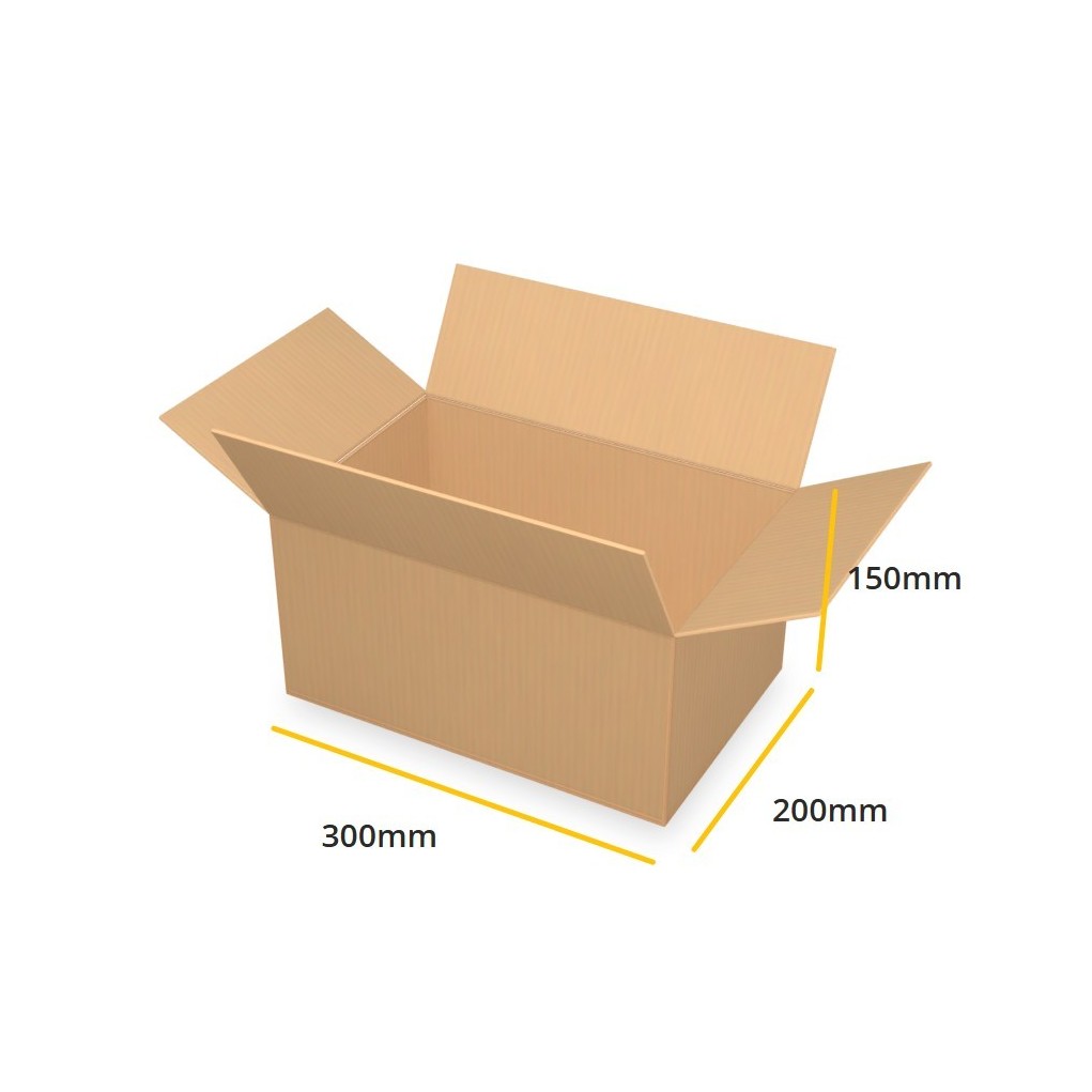 Brązowy karton klapowy K250 B 300x200x150