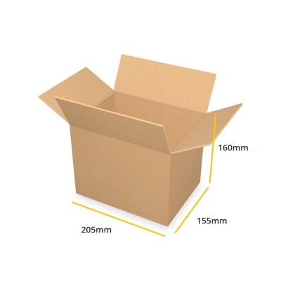 Brown cardboard box K318 B 205x155x160