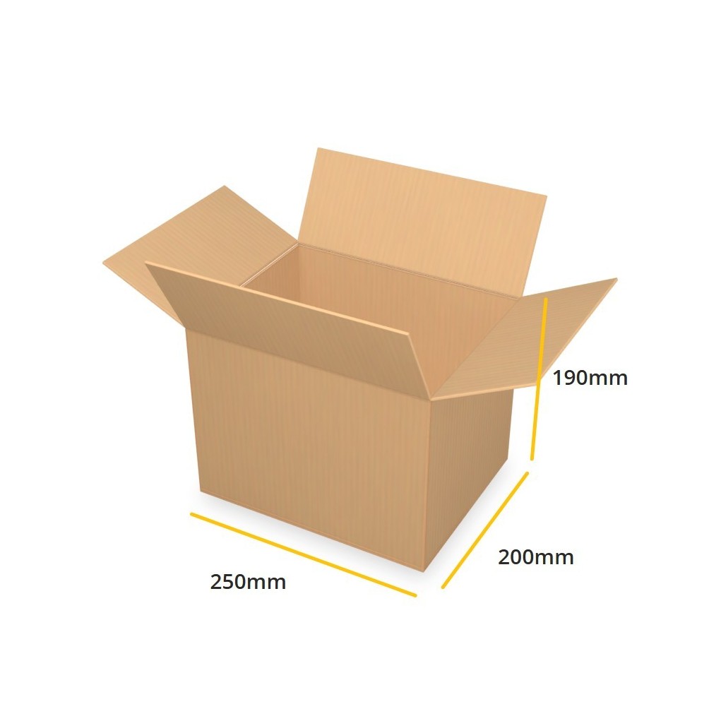 Brūna kartona kaste K323 B 250x200x190