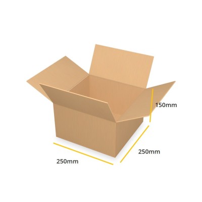 Brown cardboard box K327 B 250x250x150