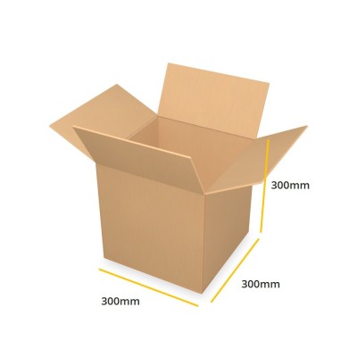 Hnedá klopová krabica K344 B 300x300x300