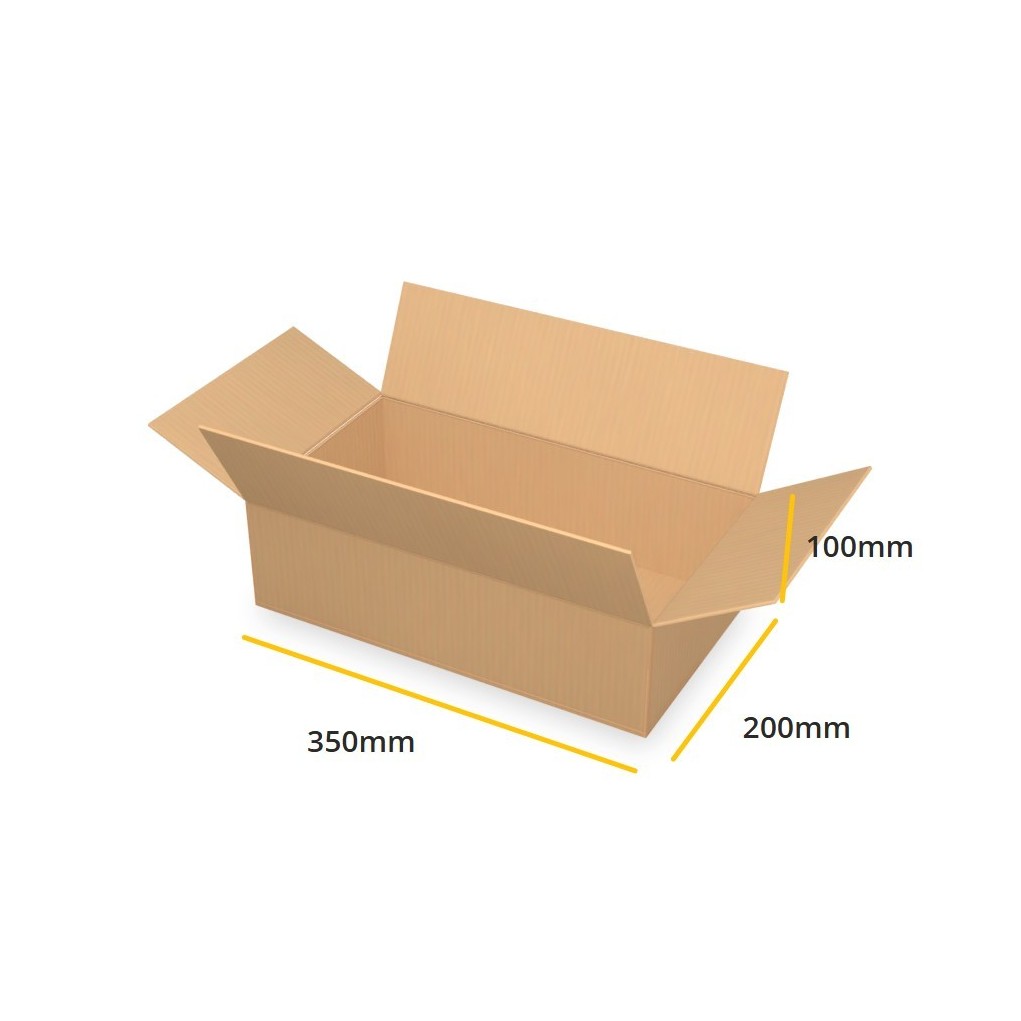 Brūna kartona kaste K351 B 350x200x100