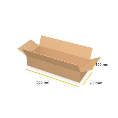Brązowy karton klapowy K393 B 500x200x100
