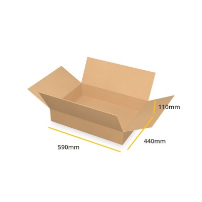 Brown cardboard box K418 B 590x440x110