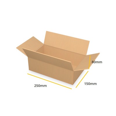Brown cardboard box K447 B 250x150x80