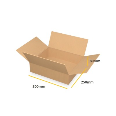 Barna hullámkarton doboz K452 B 300x250x80