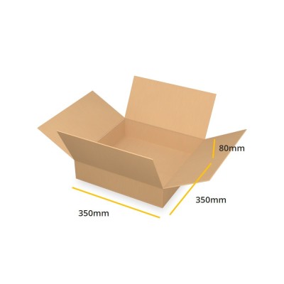 Caja de cartón marrón K457 B 350x350x80