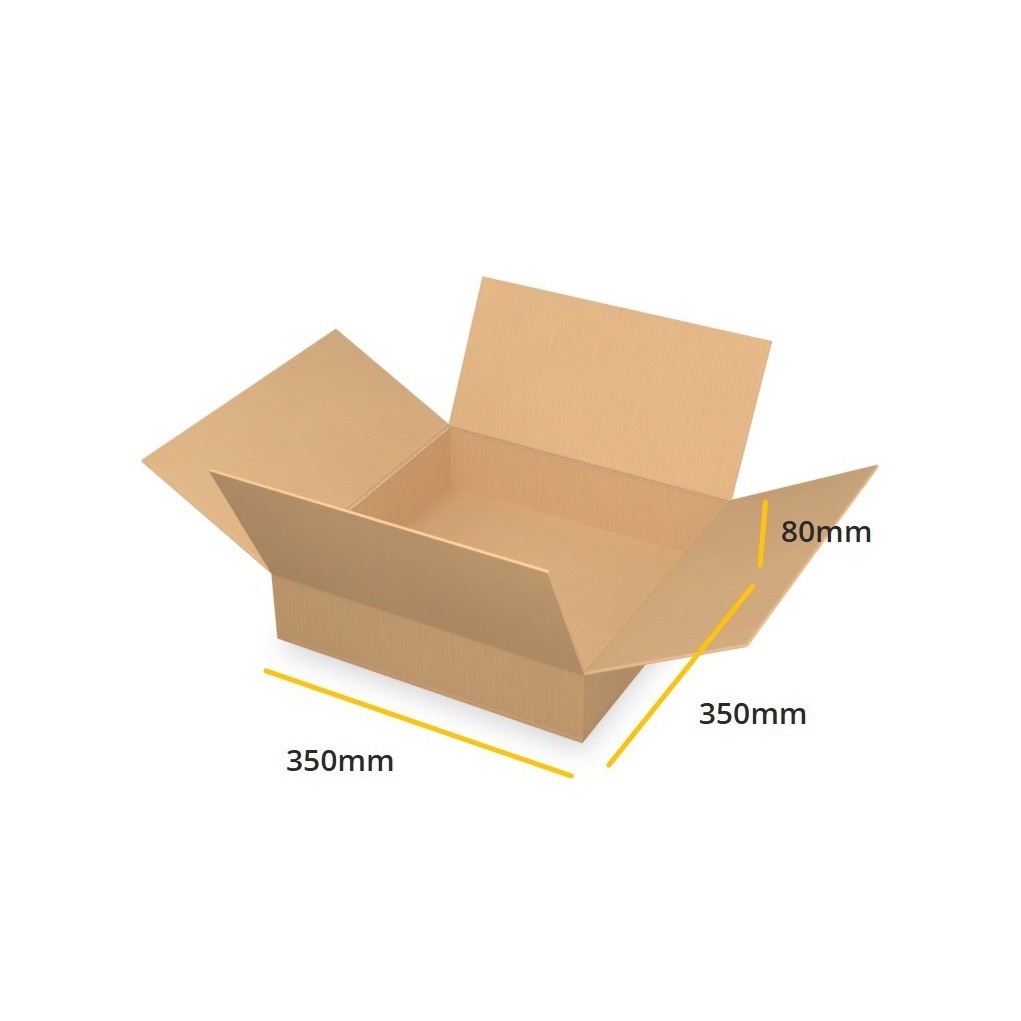 Ruskea aaltopahvilaatikko K457 B 350x350x80