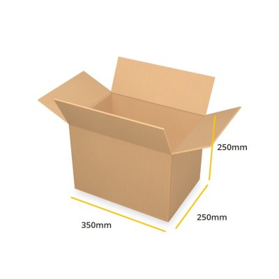Hnedá klopová krabica K489 B 350x250x250
