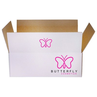 White cardboard box with print 600x400x400 White cardboard box with print 600x400x400