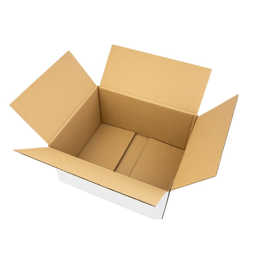 Hvid papkasse K098 300x250x150 Hvid papkasse K098 300x250x150
