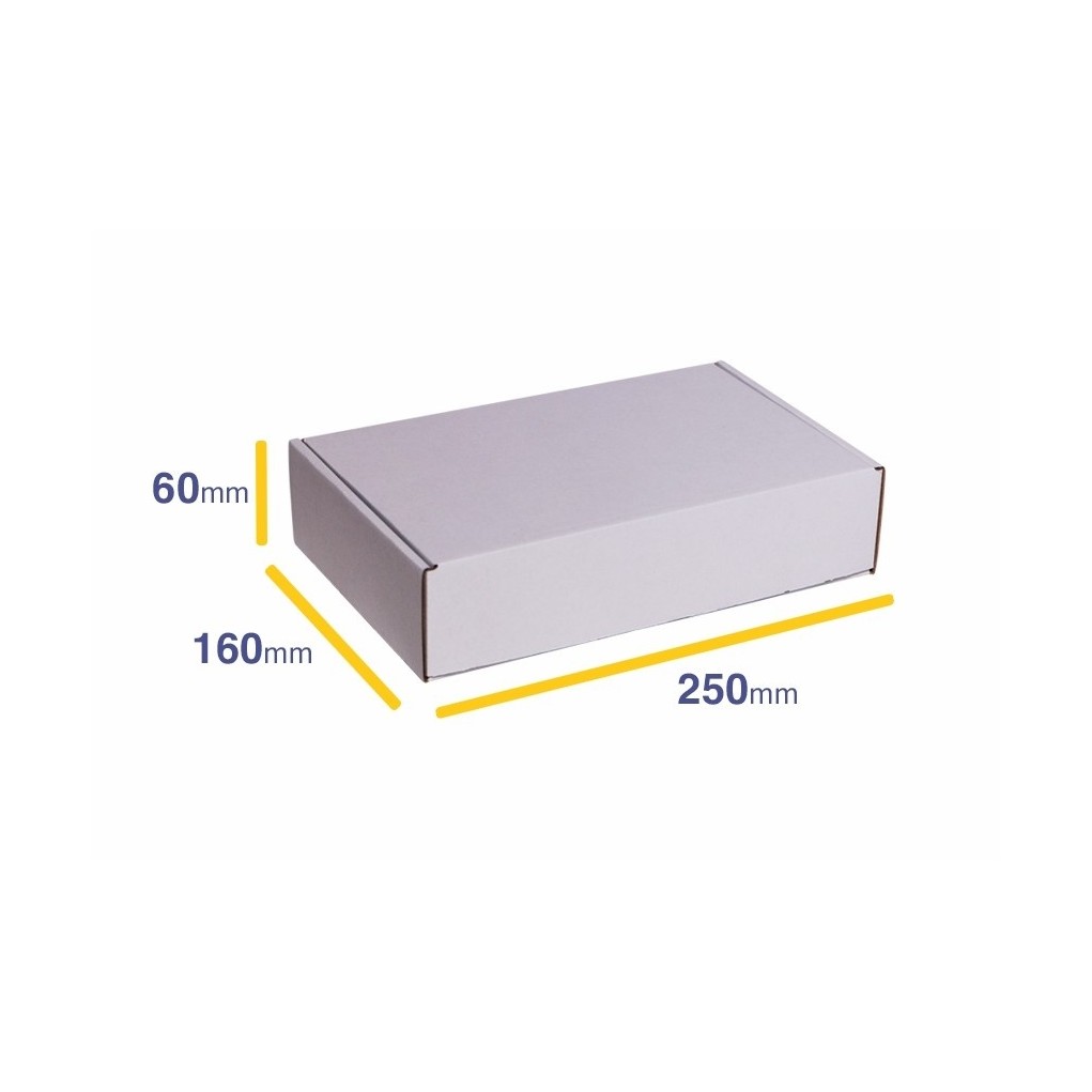 Weiße Faltschachteln D15 250x160x60