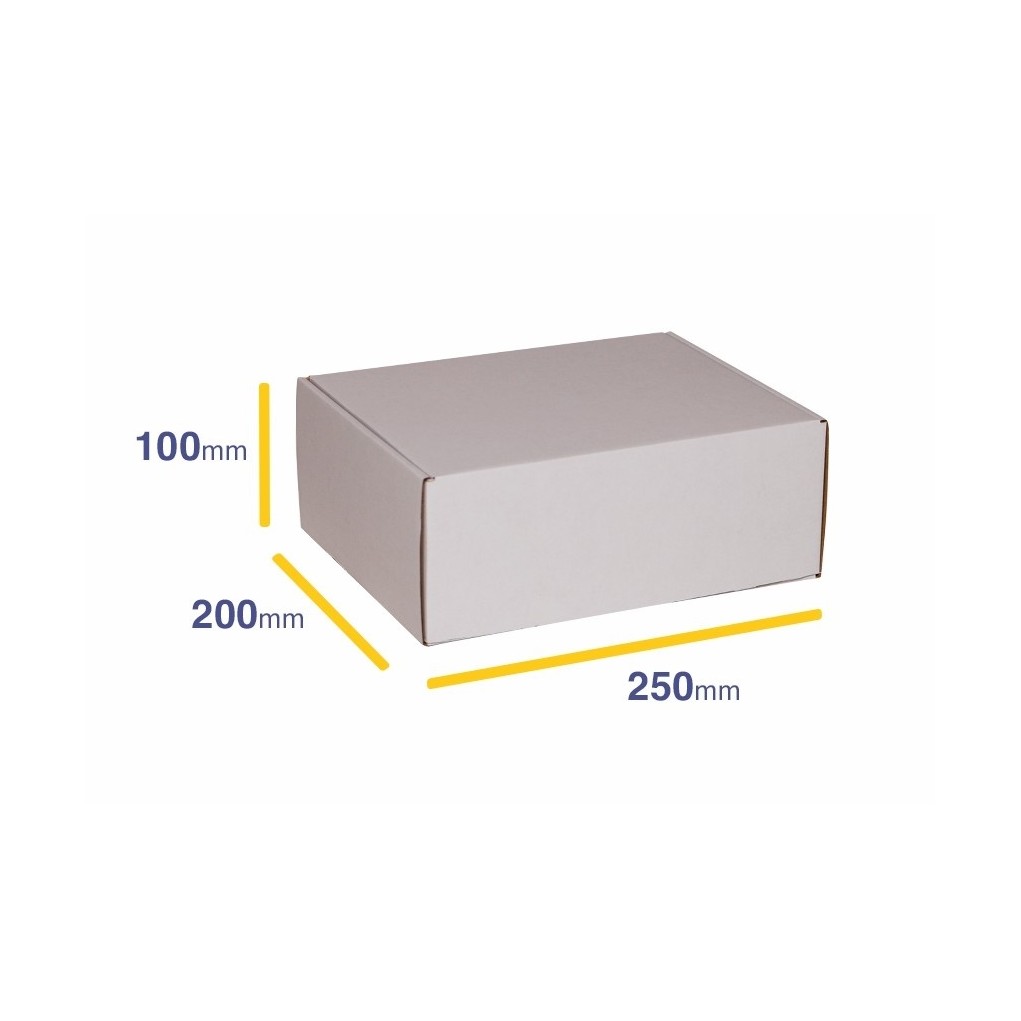 Valkoinen muodikas D35-laatikko 250x200x100