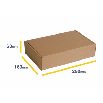 Caja postal marrón D10 250x160x60