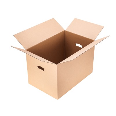 Caja de mudanza marrón con asas K015 600x400x400