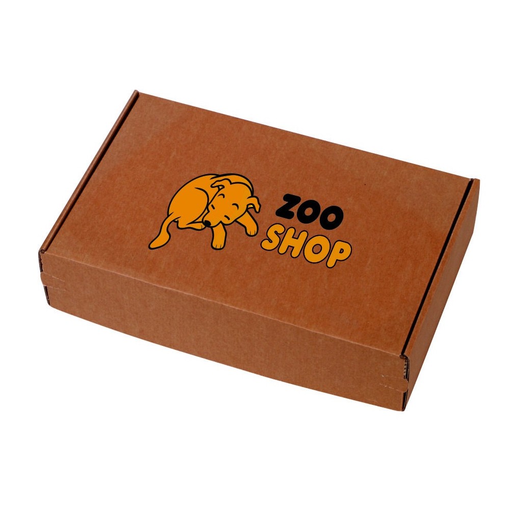 Brown SendBox shipping box with print 350x250x50