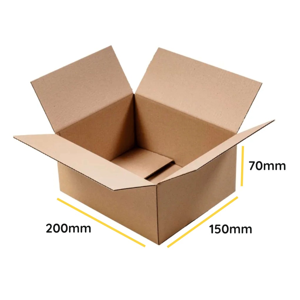 Brown Flap Box K135 200x150x70