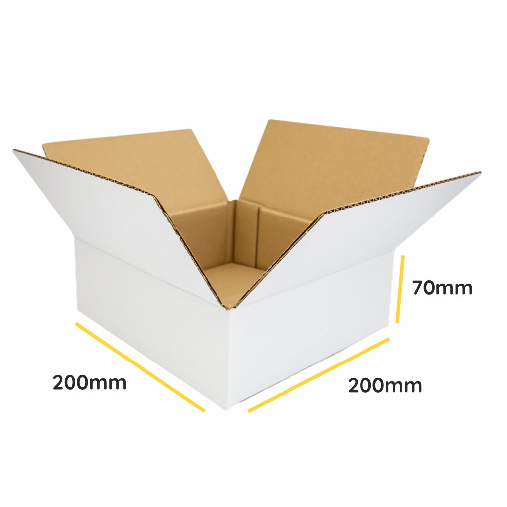 White flap cardboard K121 200x200x70