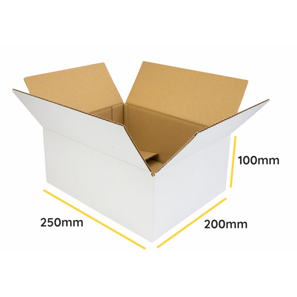 Carton pliant blanc K111 250x200x100