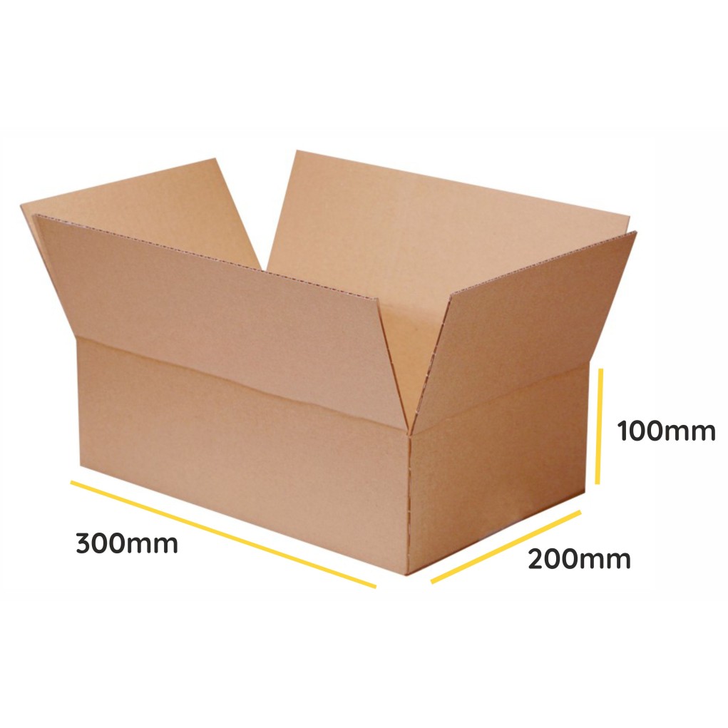 Brown folding cardboard box K100 300x200x100