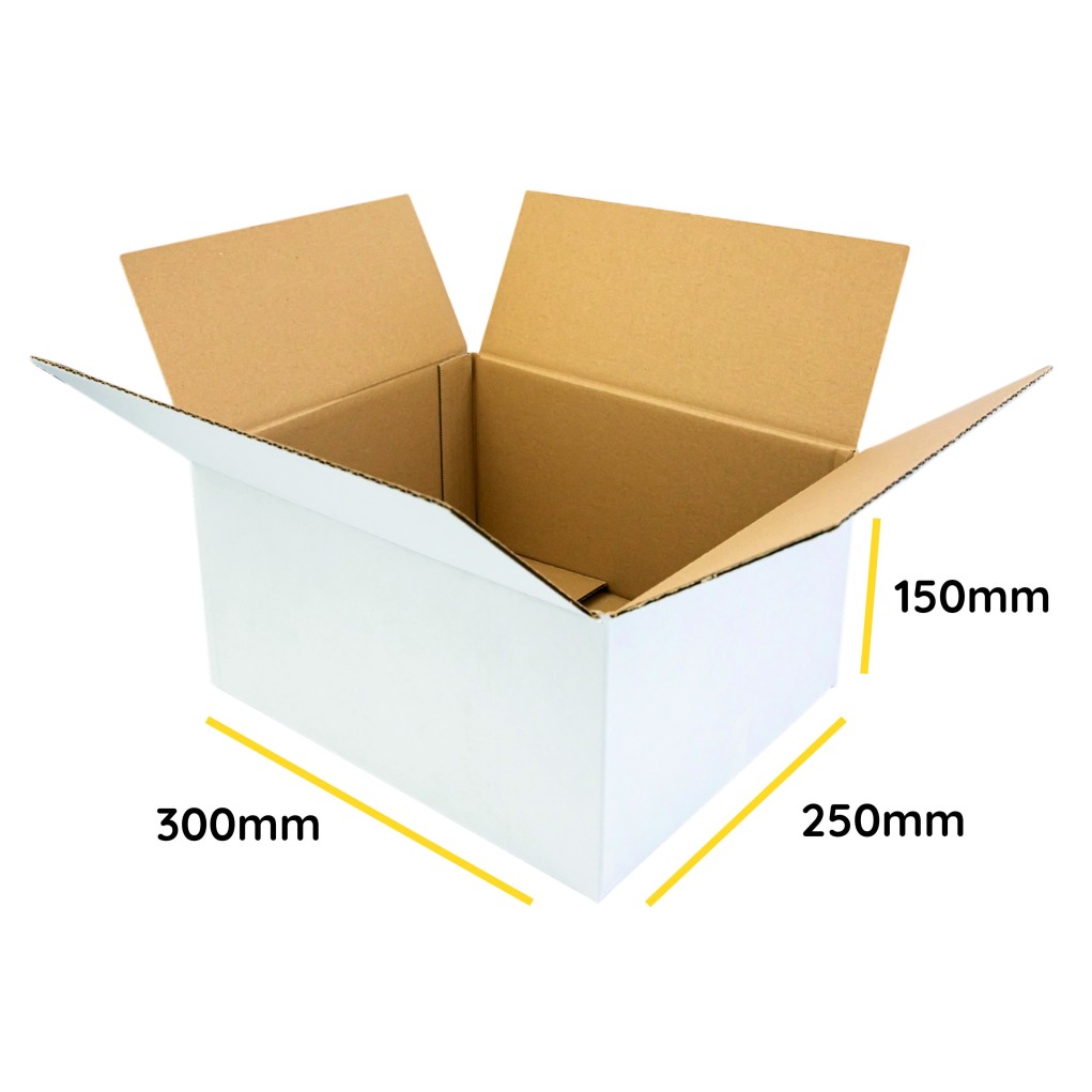 Carton pliant blanc K098 300x250x150